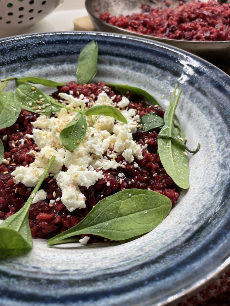 Cviklové krupoto s Feta syrom